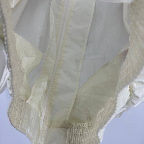 Vtg Slades Windbreaker Shorts Jacket Outfit Neon & White 100% Nylon Women Small - Picture 4 of 9